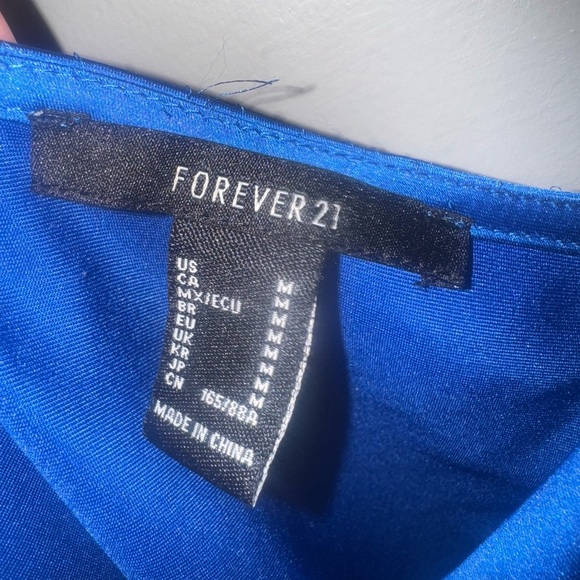 Forever 21 Vibrant Blue Asymmetrical Dress - Picture 3 of 3